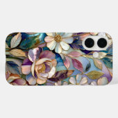 Farbige Glas-iPhone-Hülle Lila Blume Case-Mate iPhone Hülle (Rückseite (Horizontal))
