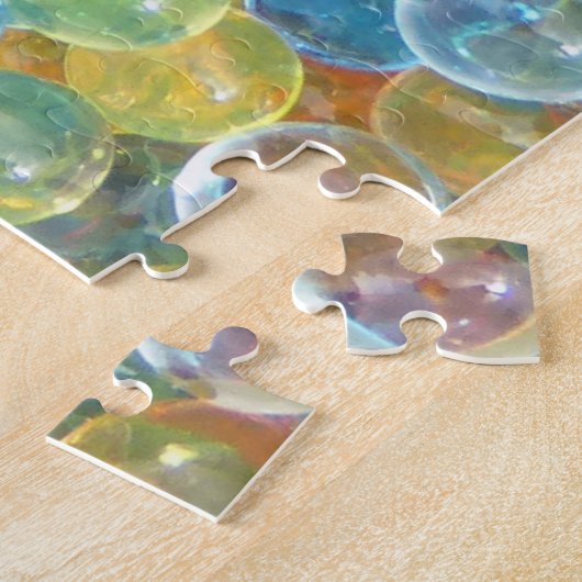 Farbige Glasbälle Murmeln schwierig Puzzle (Seite)