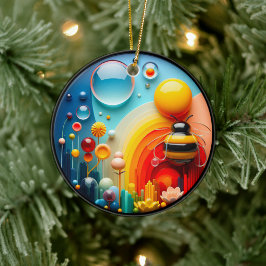 Farbige Glasgartenkunst Keramik Ornament