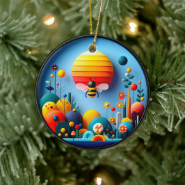 Farbige Glasgartenkunst Keramik-Ornament  Keramik Ornament