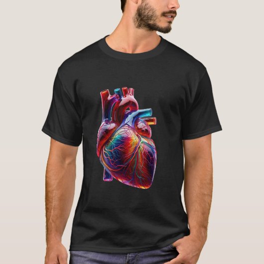 Farbige Glasherz T-Shirt (Vorderseite)
