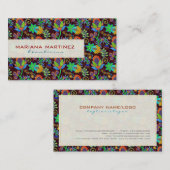 Farbige Glasperlen im Retro-Design 2 Visitenkarte (Vorne/Hinten)