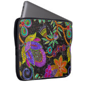 Farbige Glasperlen Retro große Blumenmuster Laptopschutzhülle (Vorne Rechts)