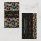 Farbige Glasperlen sehen wie Retro-Blumenmuster au Visitenkarte (Vorne/Hinten)