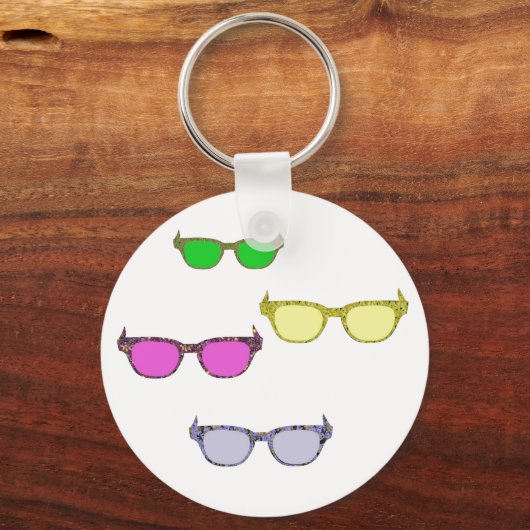 Farbige Glasses-Schlüsselanhänger Schlüsselanhänger (Vorderseite)