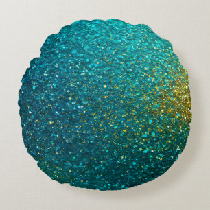 Farbige Glitter-Kunst Runde Wurfkissen Rundes Kissen