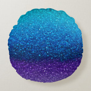 Farbige Glitter-Kunst Runde Wurfkissen Rundes Kissen
