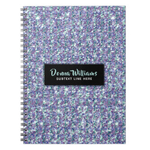 Farbige Glitter Moderne Typografie Vorlage Notizblock