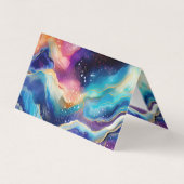 Farbige Glitterie Agate Textur Hintergrund Visitenkarten (Rückseite)