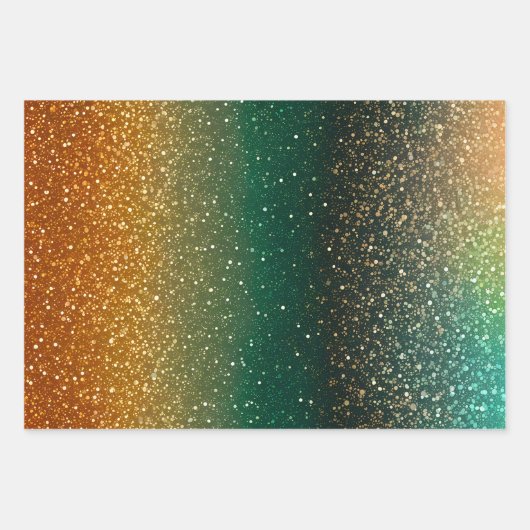 Farbige Glitzer Art Wrapping Paper Sheets Geschenkpapier Set (Vorderseite)