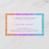 Farbige Glitzer Makeup Typografie Visitenkarte (Rückseite)