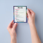 Farbige Glitzer Preisliste Nägel Services Flyer (Gruppe)