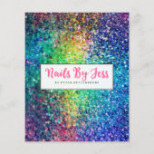 Farbige Glitzer Preisliste Nägel Services Flyer (Hinten)