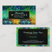 Farbige Glitzer- und Glitzern-Goldakzente Visitenkarte (Vorne/Hinten)