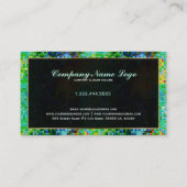 Farbige Glitzer- und Glitzern-Goldakzente Visitenkarte (Rückseite)