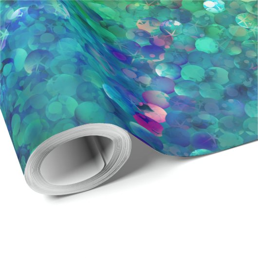 Farbige Glitzer- und Glitzern-Textur Geschenkpapier (Rolleneckpunkt)