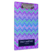 Farbige Glitzer und Glitzern Zigzag Zickzack Klemmbrett (Rechts)