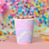 Farbige Glitzern Regenbogen Pappbecher