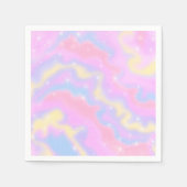 Farbige Glitzern Regenbogen Serviette (Vorderseite)