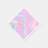 Farbige Glitzern Regenbogen Serviette (Ecke)