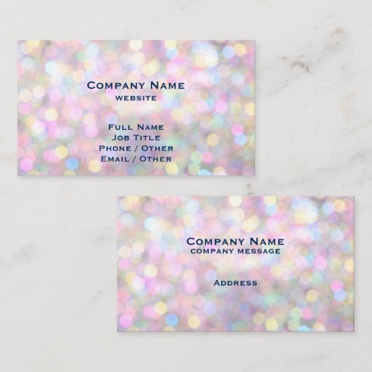 Farbige Glitzern-Visitenkarte Visitenkarte (Vorne/Hinten)