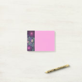 Farbige glitzernde moderne abstrakte Fraktalkunst Post-it Klebezettel (Auf Schreibtisch)