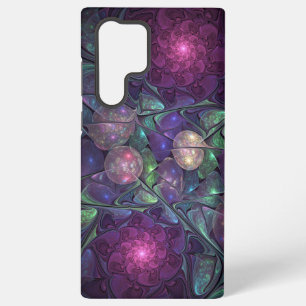Farbige glitzernde moderne abstrakte Fraktalkunst Samsung Galaxy Hülle