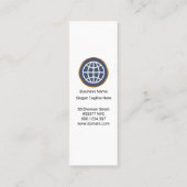 Farbige globale Pfeile internationaler Import Expo Mini Visitenkarte (Rückseite)