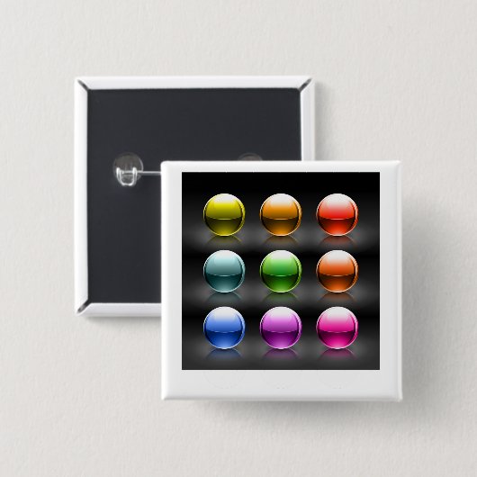 Farbige Glossen-Sphere Icons Abstrakte Balls Button (Vorne & Hinten)
