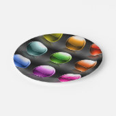 Farbige Glossen-Sphere Icons Abstrakte Balls Pappteller (Schrägansicht)