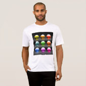Farbige Glossen-Sphere Icons Abstrakte Balls T-Shirt (Vorne ganz)