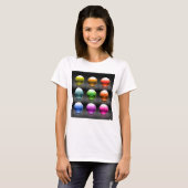 Farbige Glossen-Sphere Icons Abstrakte Balls T-Shirt (Vorne ganz)