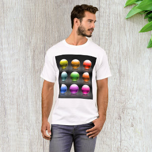 Farbige Glossen-Sphere Icons Abstrakte Balls T-Shirt