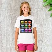 Farbige Glossen-Sphere Icons Abstrakte Balls T-Shirt