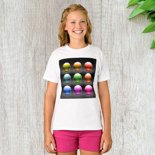 Farbige Glossen-Sphere Icons Abstrakte Balls T-Shirt