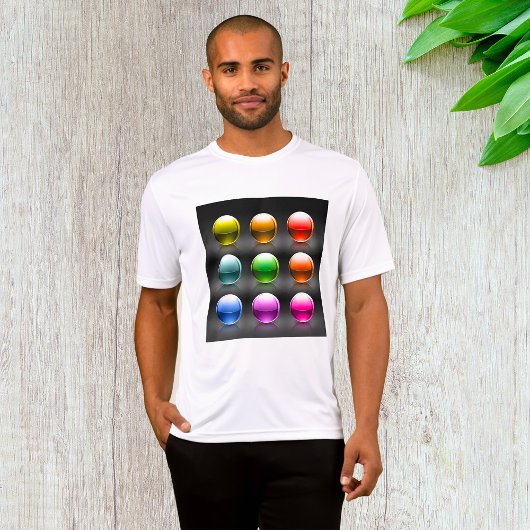 Farbige Glossen-Sphere Icons Abstrakte Balls T-Shirt
