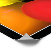 Farbige Glühbirnen - Poster (Ecke)