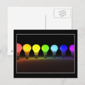 Farbige Glühbirnen - Postkarte (Vorne/Hinten)