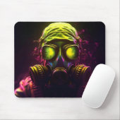 Farbige Glühgasmaske Mousepad (Mit Mouse)