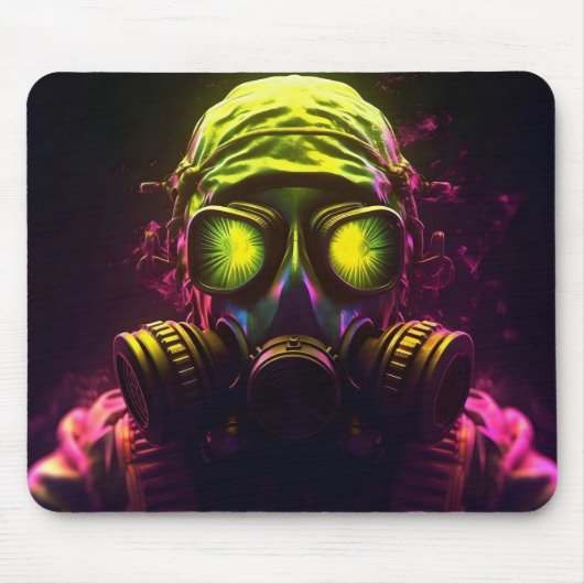 Farbige Glühgasmaske Mousepad (Vorne)