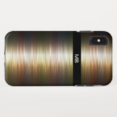 Farbige Goldmetallmonogramm-Art Case-Mate iPhone Hülle (Rückseite (Horizontal))