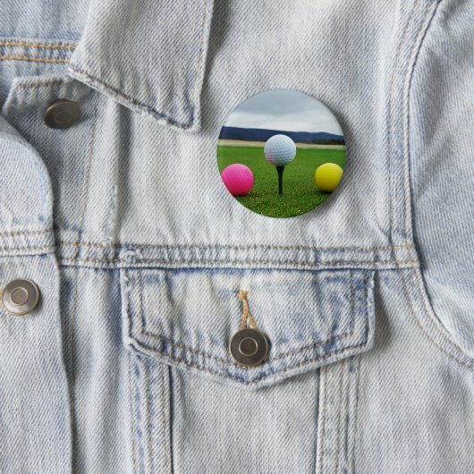 Farbige Golfbälle, Berg-Tee Button (Beispiel)