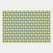 Farbige Golfwagen #1 Geschenkpapier Set (Vorderseite 3)