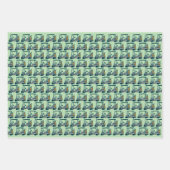 Farbige Golfwagen #1 Geschenkpapier Set (Vorderseite 2)