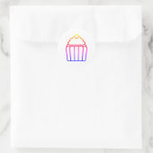 Farbige Gradient Cupcake Aufkleber (Tasche)