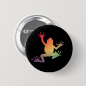 Farbige Gradient Frosch Lover Geschenke Button (Vorne & Hinten)