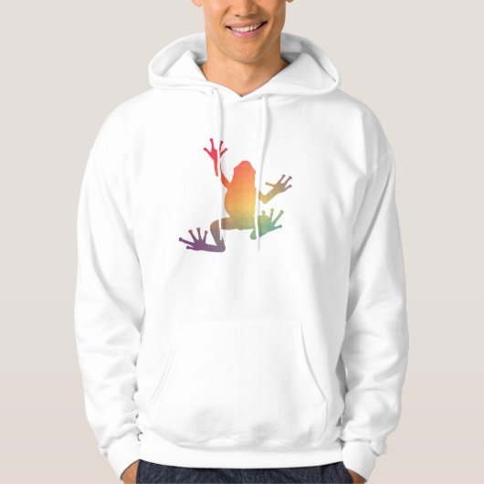 Farbige Gradient Frosch Lover Geschenke Hoodie (Vorderseite)