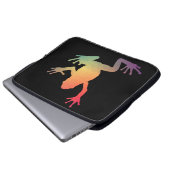 Farbige Gradient Frosch Lover Geschenke Laptopschutzhülle (Vorne Knopf)