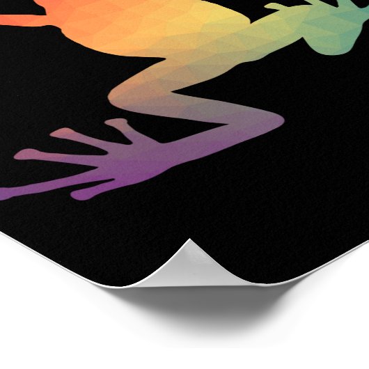 Farbige Gradient Frosch Lover Geschenke Poster (Ecke)