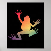 Farbige Gradient Frosch Lover Geschenke Poster (Vorne)